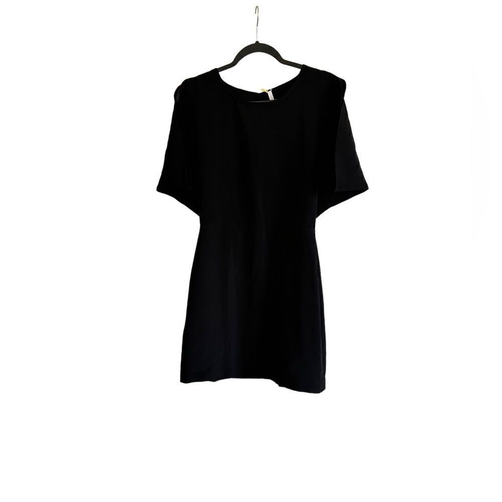 NWT BCBGeneration Black Flare Sleeve Sage Mini Dress Open Back Dress size 4